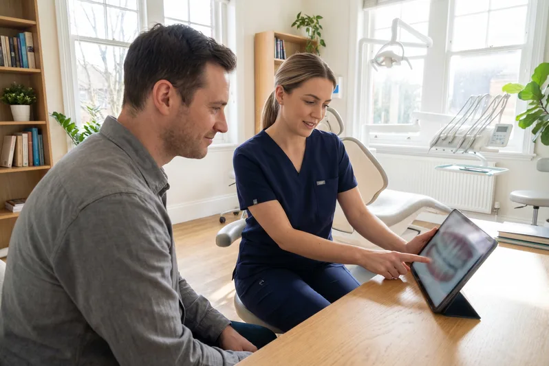 Provider reviewing preventive findings with a patient